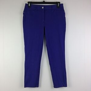 Chico's So Slimming Purple Stretchy Cropped Ankle Jeans 10 Capri